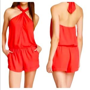 BCBG Maxazria Red Women’s Romper - Halter Top